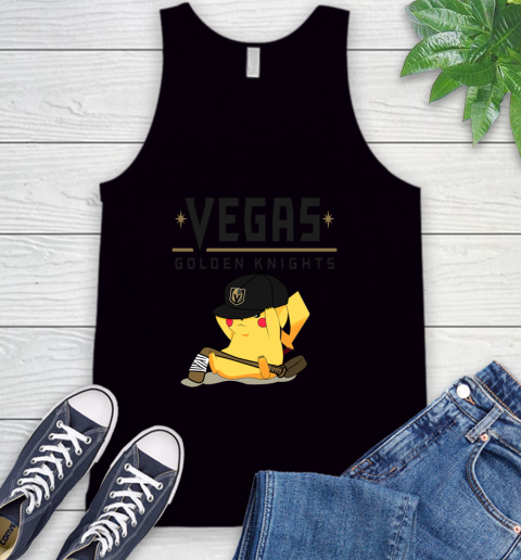 NHL Pikachu Hockey Sports Vegas Golden Knights Tank Top 2