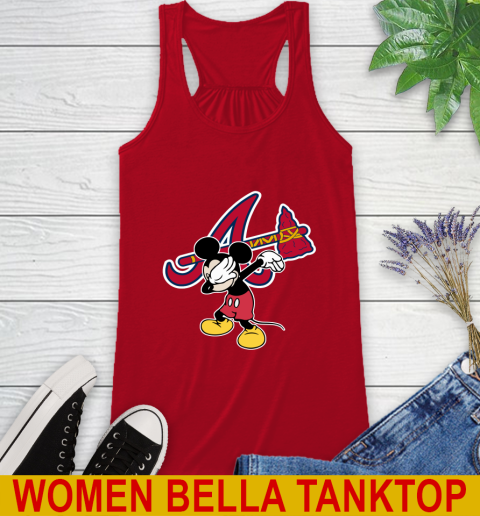 Atlanta Braves MLB Baseball Dabbing Mickey Disney Sports Racerback Tank 6