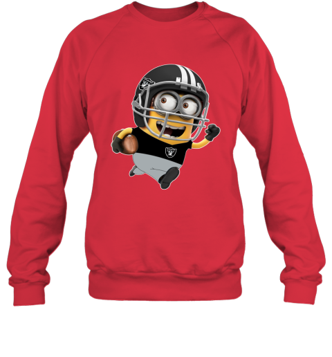 NFL Oakland Raiders Minions Disney Football Sports tQs7ORVRV7x sweatshirt 35 95 151514 front red