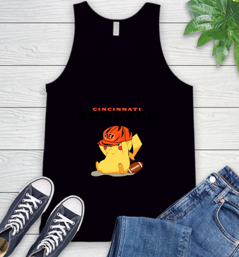 NFL Pikachu Football Sports Cincinnati Bengals Tank Top 2
