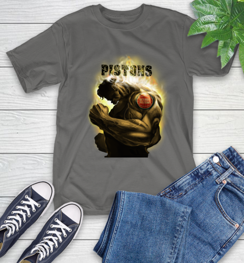 Detroit Pistons NBA Basketball Hulk Marvel Avengers Sports T-Shirt 10