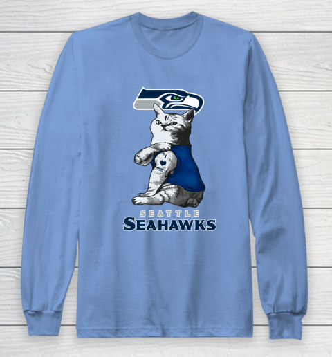 NFL Football My Cat Loves Seattle Seahawks Long Sleeve T-Shirt 8