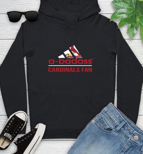 MLB A Badass St.Louis Cardinals Fan Adidas Baseball Sports Youth Hoodie