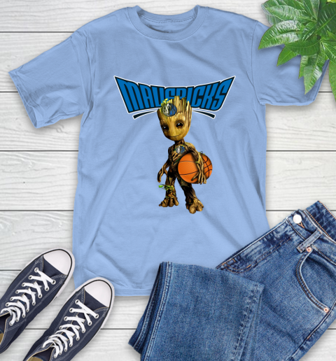 Dallas Mavericks NBA Basketball Groot Marvel Guardians Of The Galaxy T-Shirt 11