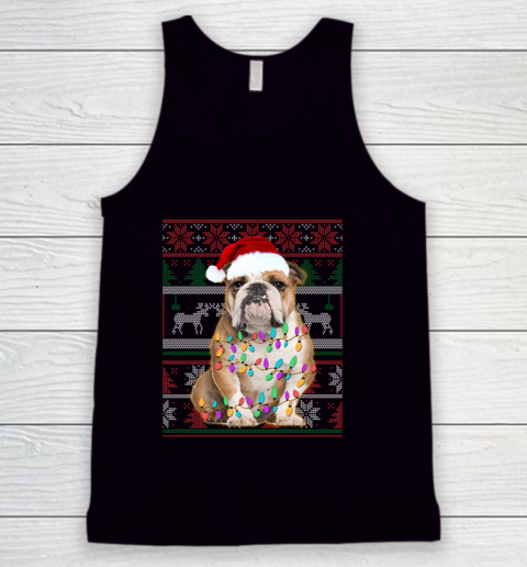 Bulldog Ugly Sweater Christmas Gifts Tank Top