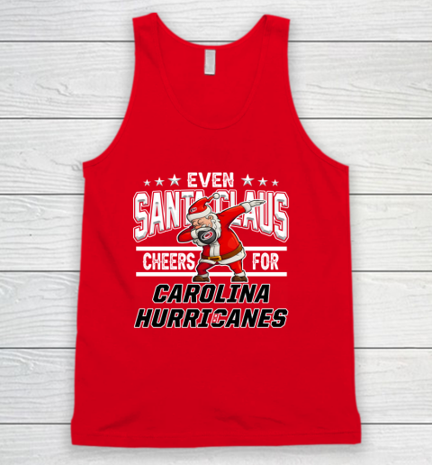 Carolina Hurricanes Even Santa Claus Cheers For Christmas NHL Tank Top 5