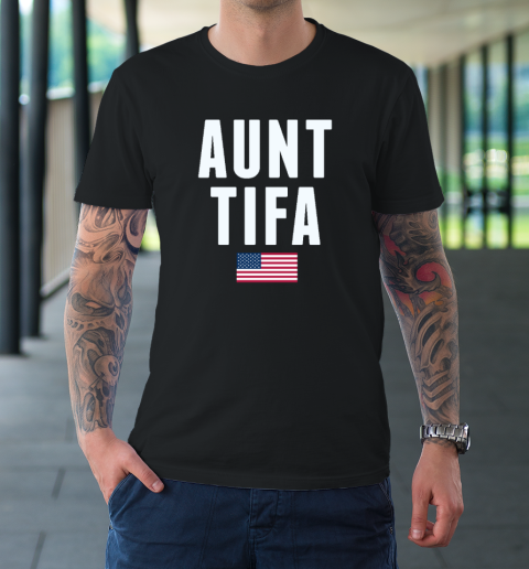 Aunt Tifa American Flag T Shirt T-Shirt