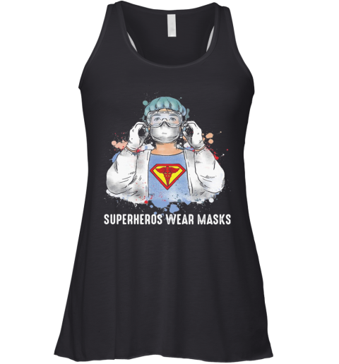 Superheroes Wear Masks Covid 19 Racerback Tank