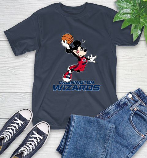 NBA Basketball Washington Wizards Cheerful Mickey Mouse Shirt T-Shirt 4