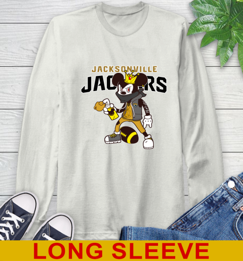 Jacksonville Jaguars NFL Football Mickey Peace Sign Sports Long Sleeve T-Shirt 12