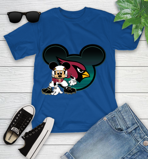 NFL Arizona Cardinals Mickey Mouse Disney Football T Shirt Youth T-Shirt 9