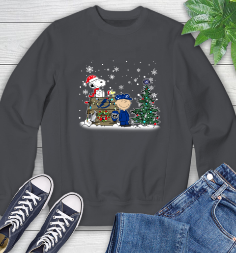 NHL Tampa Bay Lightning Snoopy Charlie Brown Woodstock Christmas Stanley Cup Hockey Sweatshirt 6