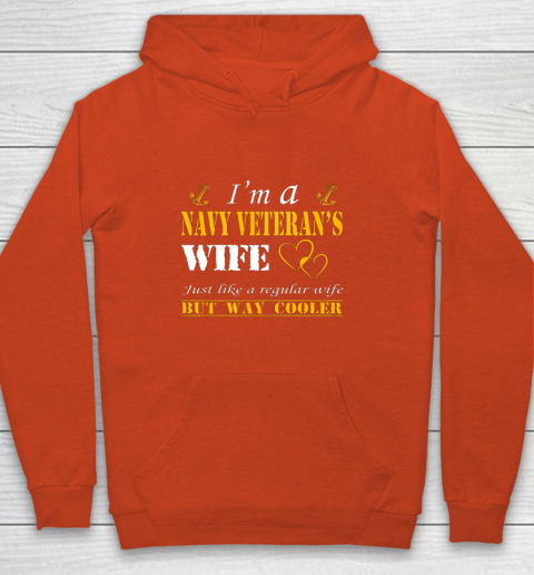 Womens I am a Navy veterans wife t shirt Navy veteran Youth Hoodie 3
