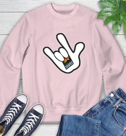 Phoenix Suns NBA Basketball Mickey Rock Hand Disney Sweatshirt 9