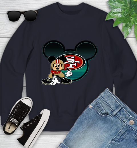 NFL San Francisco 49ers Mickey Mouse Disney Football T Shirt Youth Sweatshirt 3