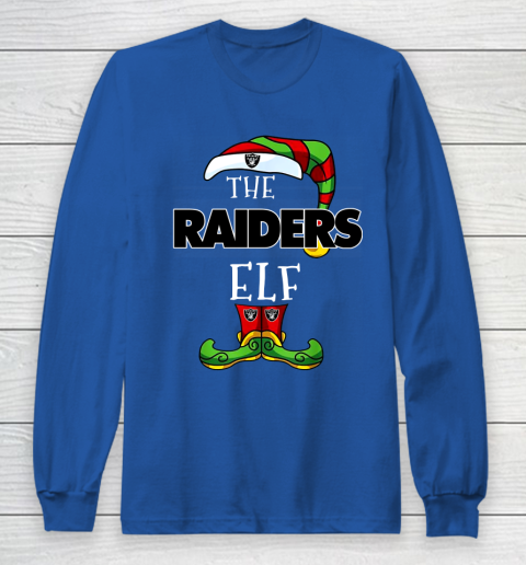 Oakland Raiders Christmas ELF Funny NFL Long Sleeve T-Shirt 6