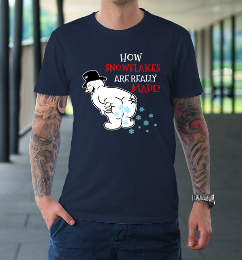 Funny Snowman How Snowflake Are Really Made Christmas Cutome T-Shirt 10