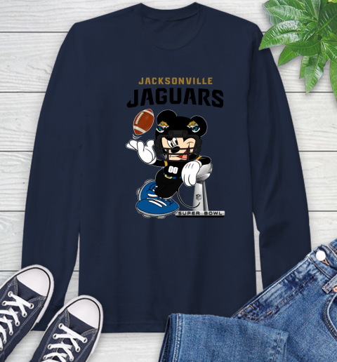 NFL Jacksonville Jaguars Mickey Mouse Disney Super Bowl Football T Shirt Long Sleeve T-Shirt 4