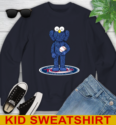 MLB Baseball Minnesota Twins Kaws Bff Blue Figure Shirt Youth Sweatshirt 3