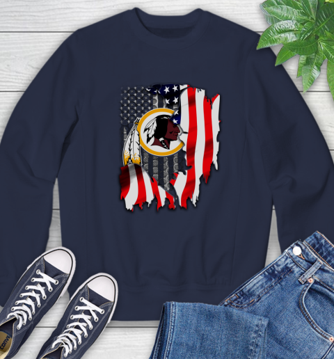 Washington Redskins NFL Football American Flag Sweatshirt 2