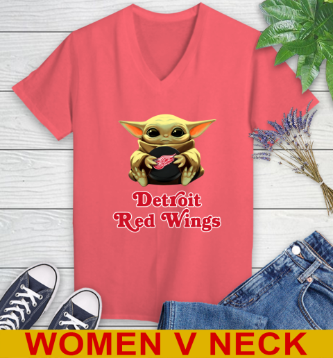 NHL Hockey Detroit Red Wings Star Wars Baby Yoda Shirt 83