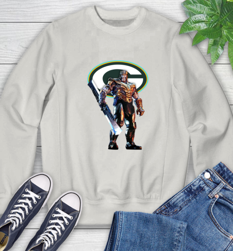 NFL Thanos Gauntlet Avengers Endgame Football Green Bay Packers Sweatshirt 12