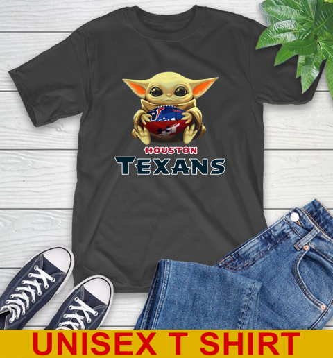 NFL Football Houston Texans Baby Yoda Star Wars Shirt T-Shirt 2