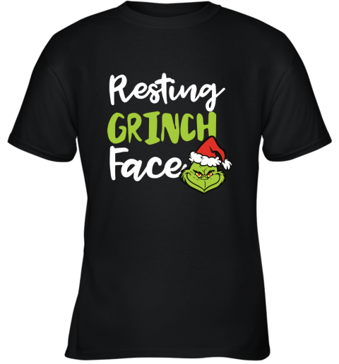 Resting Grinch Face Christmas Youth T-Shirt