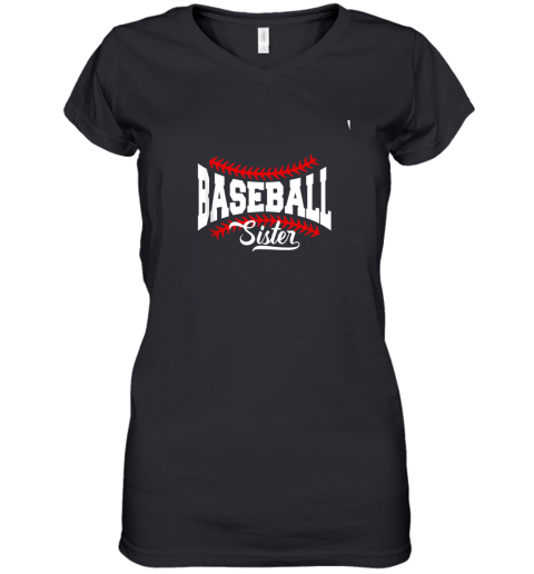 New Baseball Sister Women's V-Neck T-Shirt