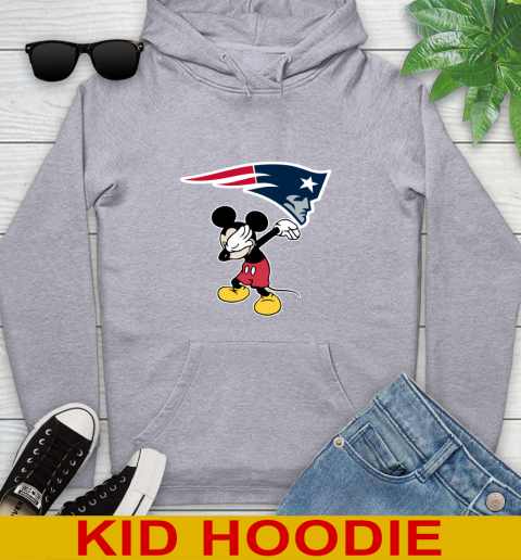 New England Patriots NFL Football Dabbing Mickey Disney Sports Youth Hoodie 6