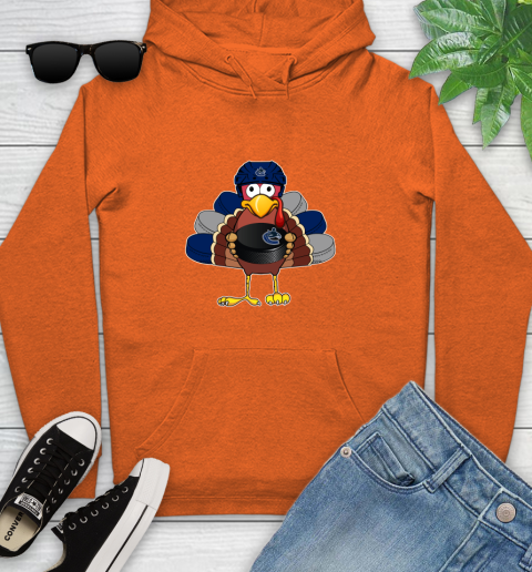 Vancouver Canucks Turkey Thanksgiving Day Youth Hoodie 5