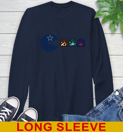 Dallas Cowboy NFL Football Pac Man Champion Long Sleeve T-Shirt 4