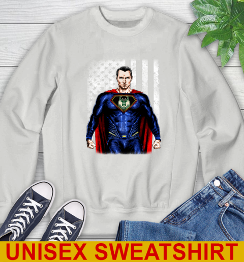 NBA Basketball Milwaukee Bucks Superman DC Shirt Sweatshirt 6 NBA Basketball Milwaukee Bucks Superman DC Shirt Sweatshirt - Image 6
