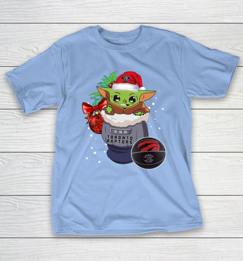 Toronto Raptors Christmas Baby Yoda Star Wars Funny Happy NBA T-Shirt 11
