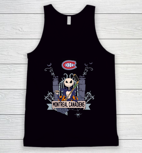 NHL Montreal Canadiens Hockey Jack Skellington Halloween Tank Top
