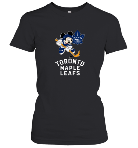 NHL Hockey Mickey Mouse Team Toronto Maple Leafs Women's T-Shirt