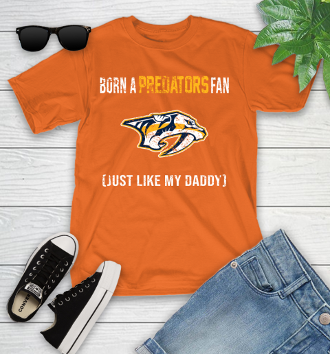 NHL Nashville Predators Hockey Loyal Fan Just Like My Daddy Shirt Youth T-Shirt 8