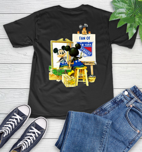 NHL Hockey New York Rangers Mickey Drawing Shirt 46
