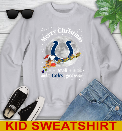 Indianapolis Colts Merry Christmas To All And To Colts A Good Season NFL Football Sports Youth Sweatshirt 3