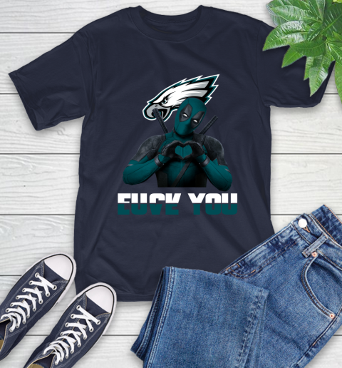 NHL Philadelphia Eagles Deadpool Love You Fuck You Football Sports T-Shirt 3