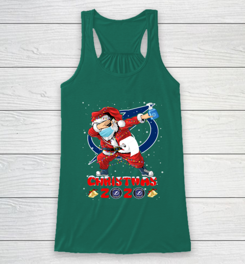 Tampa Bay Lightning Funny Santa Claus Dabbing Christmas 2020 NHL Racerback Tank 5