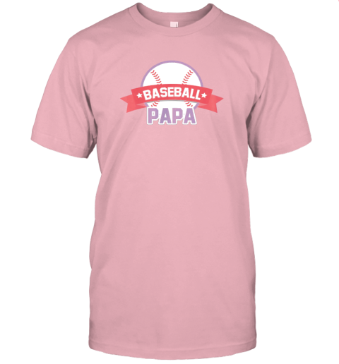 fe5j baseball papa shirt sport coach gifts dad ball jersey t shirt 60 front pink