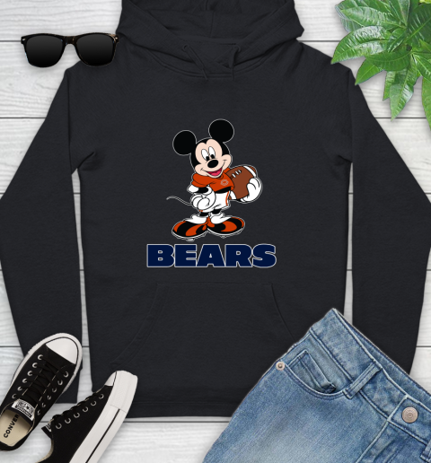 NFL Football Chicago Bears Cheerful Mickey Mouse Shirt Youth Hoodie