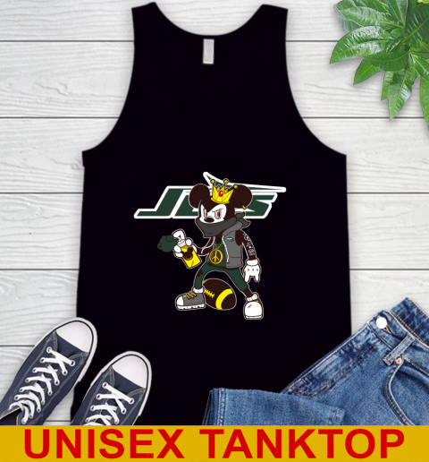 New York Jets NFL Football Mickey Peace Sign Sports Tank Top 2