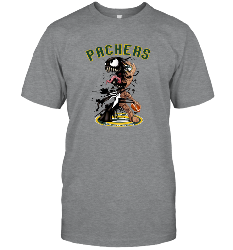 NFL Green Bay Packers Football Venom Groot Guardians Of The Galaxy n1LyuTqLLVz classic t shirt 2 95 151514 front sport grey