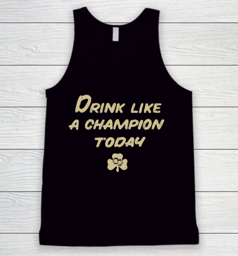 Beer Lover Funny Shirt Drink Like a Champion  South Bend Style Dark Blue Tank Top