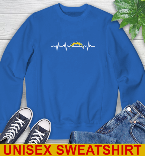 Los Angeles Chargers NFL Football Heart Beat Shirt Sweatshirt 11