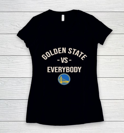 Golden State Warriors Vs Everybody Women's V-Neck T-Shirt