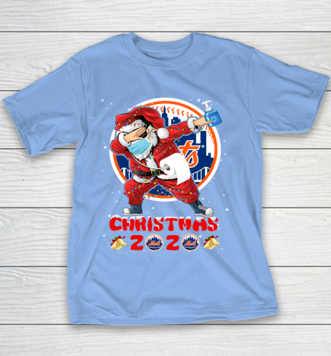 New York Mets Funny Santa Claus Dabbing Christmas 2020 MLB Youth T-Shirt 8