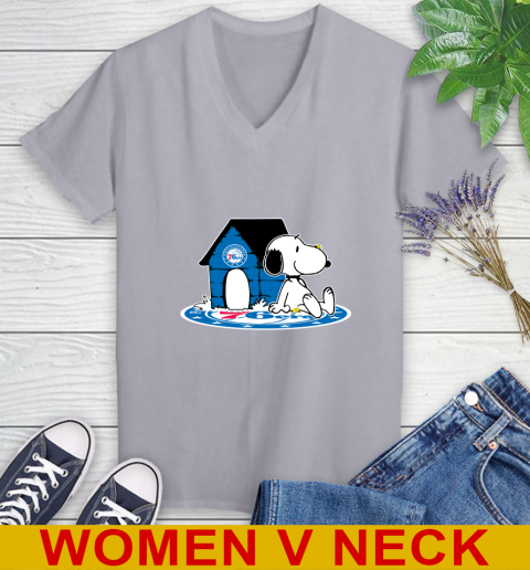NBA Basketball Philadelphia 76ers Snoopy The Peanuts Movie Shirt Women's V-Neck T-Shirt 5